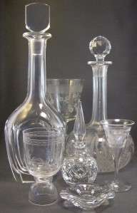 Signed Vintage Orrefors 12 1/2 Crystal Decanter Bottle  