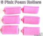 Soft PINK Foam Hair Rollers SPONGE Curlers LARGE 1