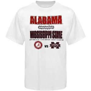   Tide vs. Mississippi State Bulldogs White 2010 Game Day T shirt