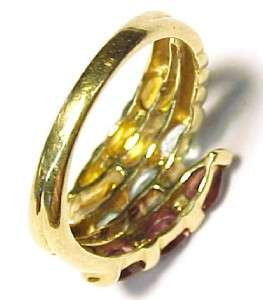25ctw Multistone Accented 10KT Solid Gold Womens Ring ~ Size 7 