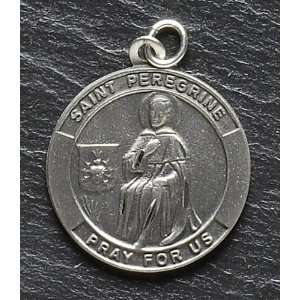  Pack of 4 Patron Saint Peregrine Pewter Medal Pendant 