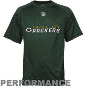Mens Green Bay Packers Heathered Sideline Speedwick Performance Tshirt 