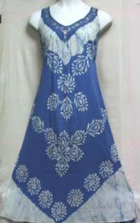 African Hippie Tie dye Lounger Gown House Dress L 1X 3X  