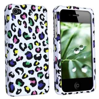   PRINT LEOPARD COVER CASE+MIRROR GUARD for iPhone 4 G 4S 4GS S  