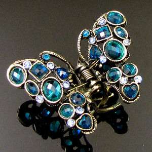 ADDL Item FREE SHIPPING 1p rhinestone crystal Antique butterfly hair 