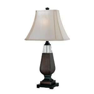  Lite Source LS 21061 Turner Table Lamp, Dark Walnut with 