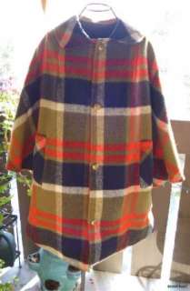   Plaid Vintage 60s Cape Thick Cloak Reversible Coat Cape Dress  