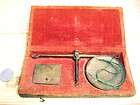 antique brass apothecary scales in travel case Excellent cond. still 