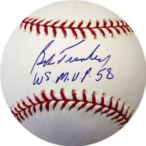 Bob Turley WS MVP 58 Autographed/Hand Signed Baseball  