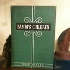 Bambis Children By Felix Salten. Hardcover 1939  