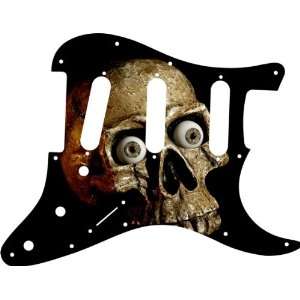  Goggle Eyed Skull Graphical Strat SSS 11 Hole Pickguard 