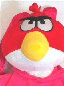 Unisex Angry Birds Plush BackPack Shoulder Bag School Bag Red & Pink 