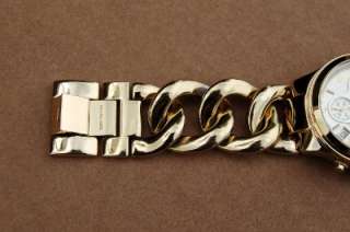 Michael Kors womans chronograph chain link gold tone watch MK3131 #11 