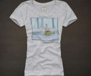 NWT Hollister by Abercrombie Women Bay Street Graphic Tee T Shirt Top 