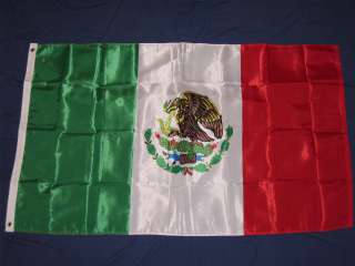 NYLON MEXICO FLAG!! IT IS 3X5 AND IS A QUALITY NYLON FLAG!! IT HAS 