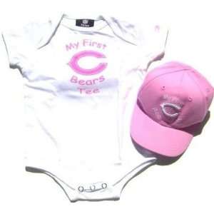  Infant Girls Chicago Bears My First Tee & Hat Set Sports 