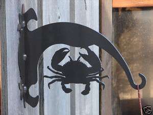 Crab PLANT HANGER Hanging Hook Metal Patio Yard Deck  