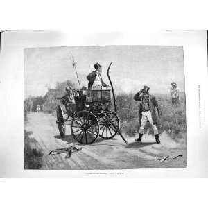 1892 COACH ACCIDENT HORSE CARGLEN POACHERS SHOOTING 