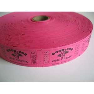  2000 Hot Pink Good For One Drink Single Roll Consecutively 