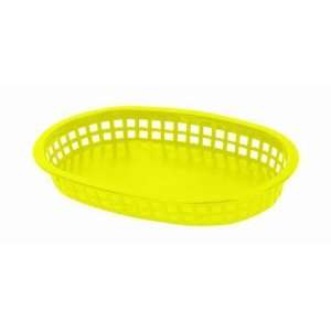  Oblong Food Baskets, 10 3/4 Inch, Yellow, Case of 1 Dozen 