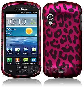 For Samsung Stratosphere i405 Pink Leopard Rubberized Hard Case  