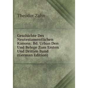   Zum Ersten Und Dritten Band (German Edition) Theodor Zahn Books