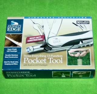 New Journeys Edge 13 Function Pocket Tool With Built In LED Flashlight 