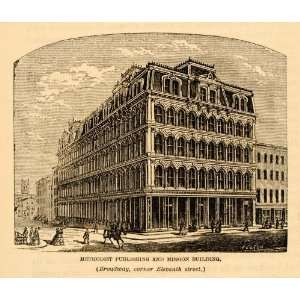  1872 Methodist Publishing Mission Building NYC Print 
