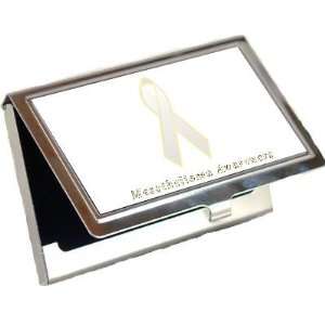  Mesothelioma Awareness Ribbon Business Card Holder: Office 