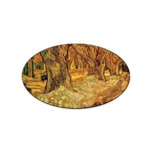  The Road Menders 2 By Vincent Van Gogh Oval Sticker 