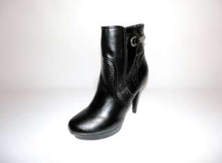New Authentic Guess Short Boots By Marciano Havily Black Faux Leather 