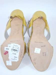 MANOLO BLAHNIK Buckle Detail Gold Heels Shoes 36.5 NIB  