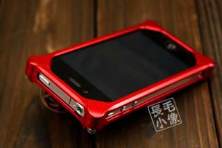   Red Luxury Aluminum Metal Durable Case Cover For iPhone 4 4G 4S  