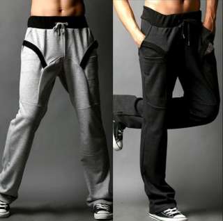 Male Casual Fashion Sports Dance Trousers Fit Training Baggy Jogging 