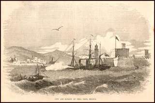 Vera Cruz Mexico Harbor City View of Jalapa 1855 Print  