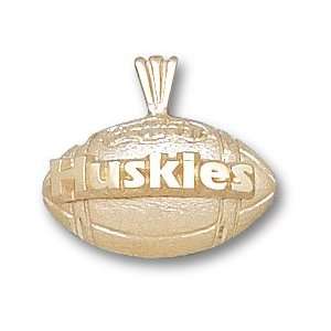  U of W Huskies 7/16in Pendant 14kt Yellow Gold Jewelry