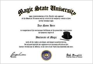 Magic Diploma   Magician Lover Diploma  