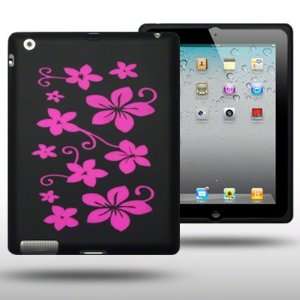 IPAD 2 FLOWER DESIGN LASER ENGRAVED SILICONE SKIN CASE BY 
