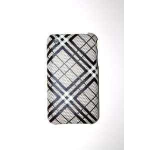 Silver Plaid Hard Back Case Cover for iPhone 3g 3gs Silver 