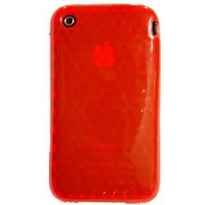  KingCase iPhone 3G & 3GS Gel Skin Diamonds Case (Red 