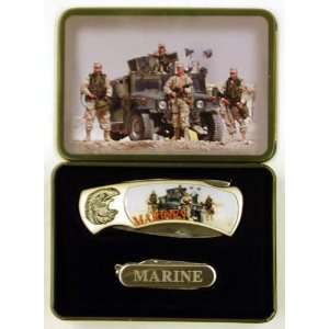  Marine 2 Piece Collectable Pocket Knife Set Sports 