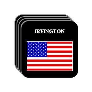 US Flag   Irvington, New Jersey (NJ) Set of 4 Mini Mousepad Coasters