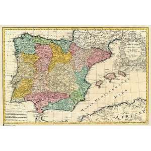  Maps Map   Antique (Spain)   23.8x35.7 inches