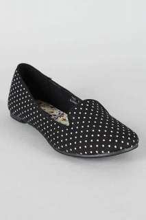 New Womens Polka Dots Loafer Ballet Flats Red Coral Black Dollhouse 