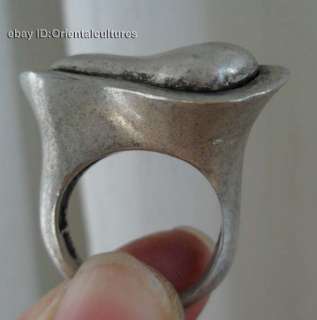 Tribe Exotic Chinese Handmade Miao Silver Ring  