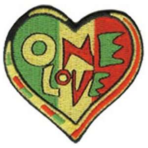   Green Yellow Jamaican One Love Heat Rasta Patch Arts, Crafts & Sewing