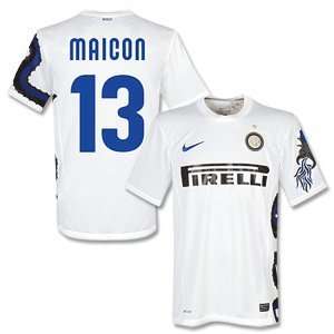   11 Inter Milan Away Jersey + Maicon 13 (Fan Style): Sports & Outdoors