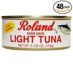 Roland Tongol Tuna, Low sodium Solid/water, 6.1300 Ounce Containers 