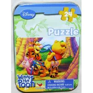  Disney Winnie the Pooh 24 Piece Jigsaw Puzzle in a Tin 