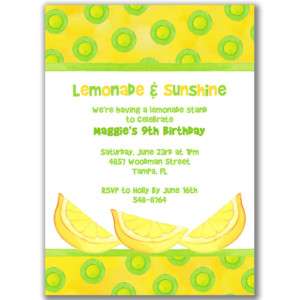Lemons Invitations Birthday Party Lemonade Stand CUTE  